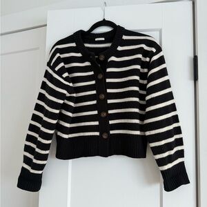 Striped Black and White Women's Sweater